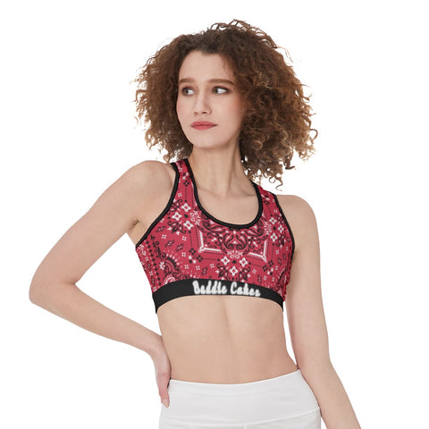 Red Wolf Bandana Sports Bra