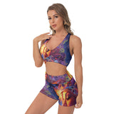 Sunset Plum Active Shorts Set