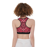 Red Wolf Bandana Sports Bra