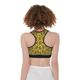 Yellow Bandana Sports Bra