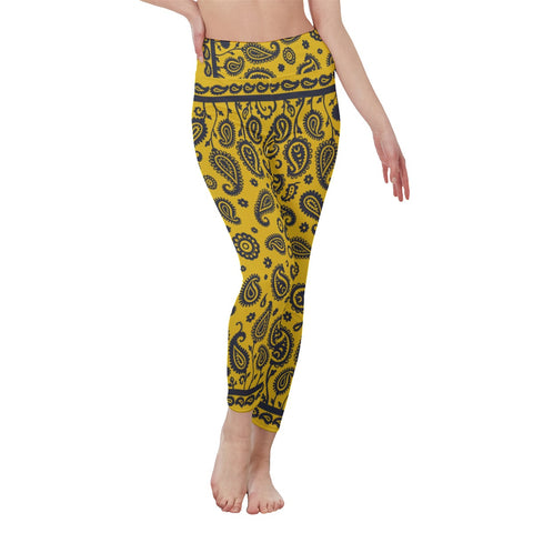 Yellow Bandana High Waist Leggings