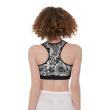 White Wolf Bandana Sports Bra