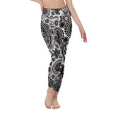 White Wolf Bandana High Waist Leggings