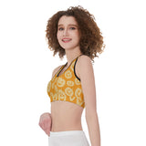 Halloween Pumpkin Sports Bra