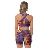 Sunset Plum Active Shorts Set