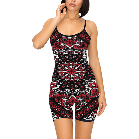 Black/Red Bandana Women's Bodysuit